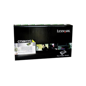 LEXMARK C736H1YG TONER CART Hi Yield, Prebate, Yellow