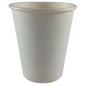 DISPOSABLE PAPER CUPS, 8OZ 227ML SINGLE WALL WHITE, BX1000 *** See also PWRIPPLE825 *** GP-CUP8S