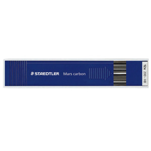 Staedtler 200 Mars Carbon Leads Pencil Refill 2mm - HB, Tube of 12