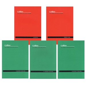 COLLINS ACCOUNT A24 SERIES A4 BOOK Journal - Red