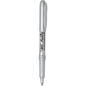 BIC MARK IT PERMANENT MARKER Fine Tip Metallic Silver