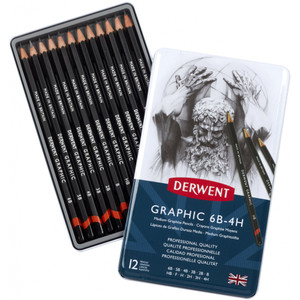 Derwent Graphic Designer Pencils 6B - 4H Tin12
