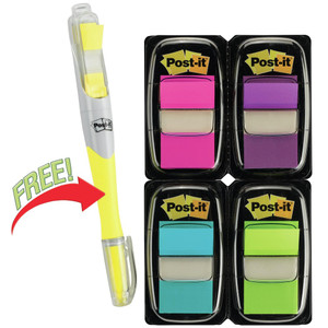 POST-IT FLAGS VALUE PACKS WITH HIGHLIGHTER 680-PPBGVA (Pack of 200)