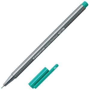 Staedtler 334 Triplus 0.3mm Fineliner - Turquoise, Box of 10