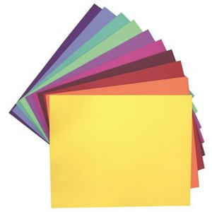 COLOURBOARD 200GSM 510 X 640 ASSORTED COLOURS PACK 100