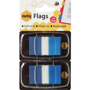 MARBIG FLAGS COLOURED TIP Blue (Pack of 2)