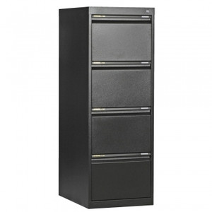 STATEWIDE FILING CABINET 4 DRAWER H1325xw467xd610mm Black