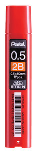 Pentel C275S Ain Stein Slim Lead Refill 0.5mm 2B Grade Tube of 12, Each