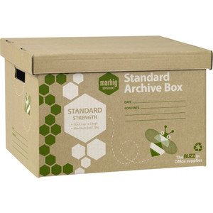MARBIG ENVIRO ARCHIVE BOX 100% Recycled Brown Pack of 5 80020F/5