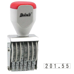 DESKMATE RUBBER NUMBER STAMP 6 Bands 4mm 316040