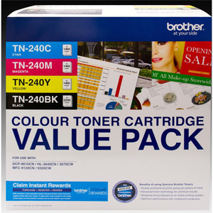BROTHER TN-240CL ORIGINAL B/C/M/Y VALUE PACK Suits MFC9120 / 9320 / HL3070 / 3040 / 3045CN
