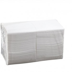 ULTRASOFT QUILTED COCKTAIL NAPKINS White 24cm x 24cm Bx2000