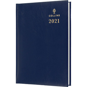COLLINS STERLING SERIES DIARIES #184 A5 1 Day To Page 1Hr Appoint. 7am-8pm Blue (2024)