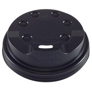 DISPOSABLE PAPER CUP LIDS FOR 12OZ 355ML CUPS, BLACK, BX1000