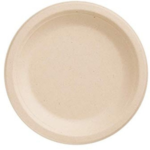 Writer Sugarcane Eco Heavy Duty Paper Plates 7" (180mm) Round, Carton of 500