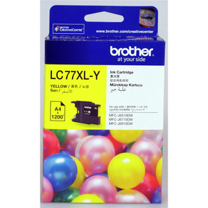 BROTHER LC-77XL ORIGINAL YELLOW INK 1.2K Suits MFCJ6510DW / J6710DW / J6910DW