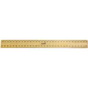 Bantex Wooden Ruler 30cm Polished (Bulk Packaging) - Brown (852511)