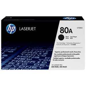 HP 80A BLACK ORIGINAL LASERJET TONER CARTRIDGE 2.7K (CF280A) Suits LaserJet LaserJet Pro 400 M401/ M425