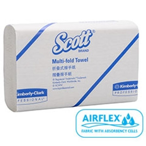 SCOTT® MULTIFOLD TOWEL 250 SHEETS 24cm x 23.5cm, Carton of 16