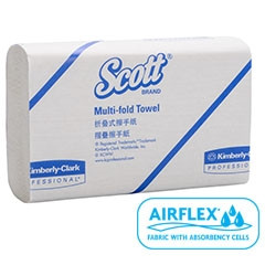 SCOTT® MULTIFOLD TOWEL 250 SHEETS 24cm x 23.5cm, Carton of 16