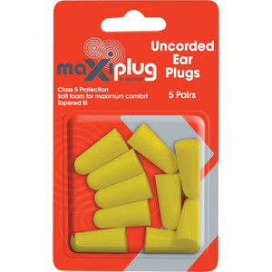 MAXISAFE DISPOSABLE EARPLUGS Uncorded Class 5 26dB