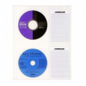 CUMBERLAND CD STORAGE POCKET CLOTH PROTECTION INDEX CARDS PK10 CDR-04