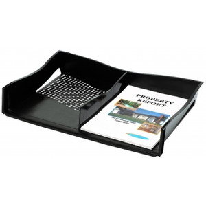 MARBIG ENVIRO DOCUMENT TRAY A3 BLACK with Divider