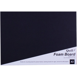 Quill Foam Board 5mm A3 - Black (97002)