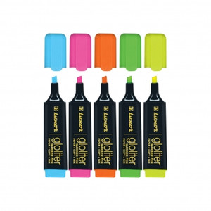 LUXOR HIGHLIGHTERS Assorted Wallet of 5 *** Out of Stock ***
