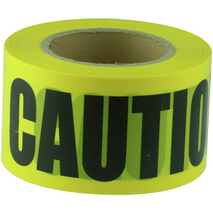 MAXISAFE BARRICADE TAPE CAUTION Black On Yellow 75mm x 100m