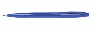 Pentel S520 Sign Pen 0.8mm Fibre Tip Blue Ink, Each