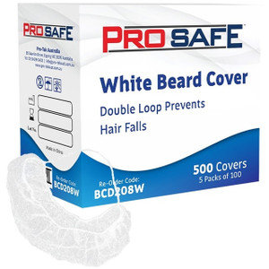 BEARD COVERS Double Loop Beard Snoods White Carton of 500