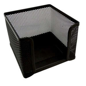 ESSELTE MESH MEMO CUBE HOLDER METAL Black 47553