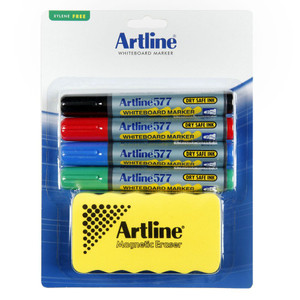 ARTLINE WHITEBOARD STARTER KIT Magnetic Eraser 4 X 577 Marker