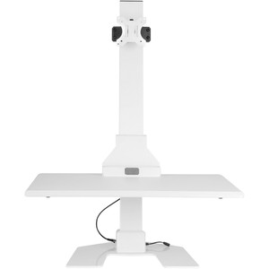 Ergovida Electric Desktop Workstation Single Monitor White