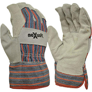 Maxisafe Candy Stripe Gloves Leather & Striped Cotton Glove XL Pair
