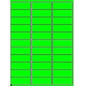 FLUORO GREEN LABELS 14 UP 99 X 40MM (Box of 100)