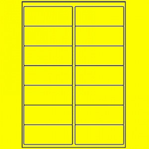 FLUORO YELLOW LABELS 14 UP 99 X 40MM (Box of 100)
