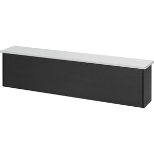 LOGAN RECEPTION HOB 1800X300 White & Ironstone (Hob only - Desk not Included)
