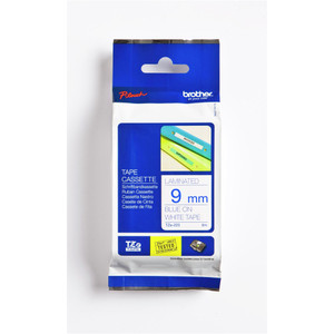 BROTHER TZE223 PTOUCH TAPE 9mmx8mt Blue On White Tape TZE-223