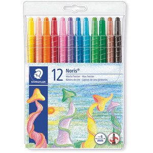 Staedtler 221 Noris Wax Twister Crayons Assorted Wallet of 12