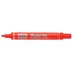 PENTEL N50 MARKERS Red 4.3mm bullet point Bx12