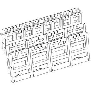 DEFLECTO BROCHURE HOLDER LIT-LOC WALL DISPLAY 8 X A4 + 16 X DL CLEAR