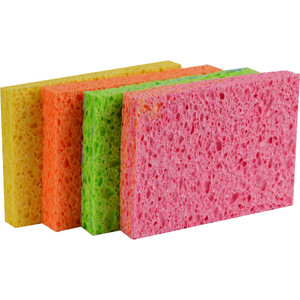ITALPLAST General Purpose Sponge - Assorted Colours, Pack of 4