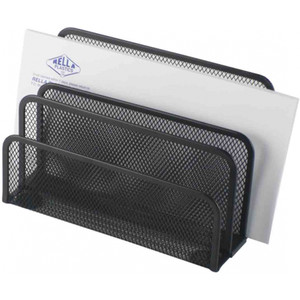 ITALPLAST Wire Mesh Letter Holder / Sorter - Black, Each