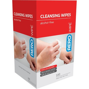 AEROWIPE ALCOHOL-FREE CLEANSING WIPES BOX/100