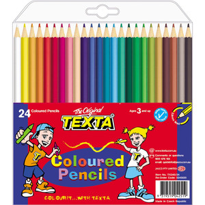 TEXTA COLOURED PENCILS Assorted Bx24