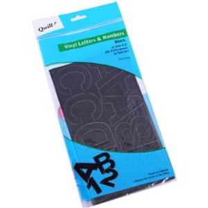 Quill Poster Board Vinyl Stickers - Black, Pack of 100 (90242)