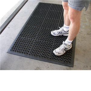 ITALPLAST Safewalk Rubber Mat 1500mm x 914mm - Black, Each