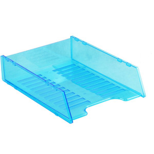 ITALPLAST A4 "Multi Fit" Document Tray - Neon Blue, Each